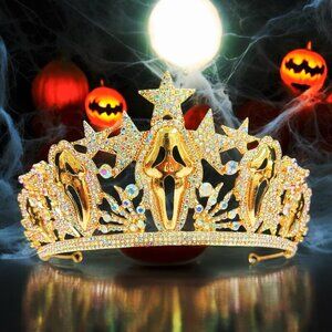 Scream the Movie, Scream Crown, Horror movie, Halloween gold crown, Horror decor